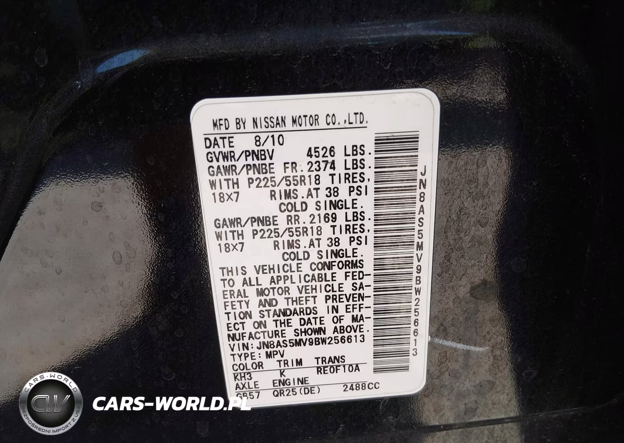 2011 Nissan Rogue Sv VIN:JN8AS5MV9BW256613 - 9