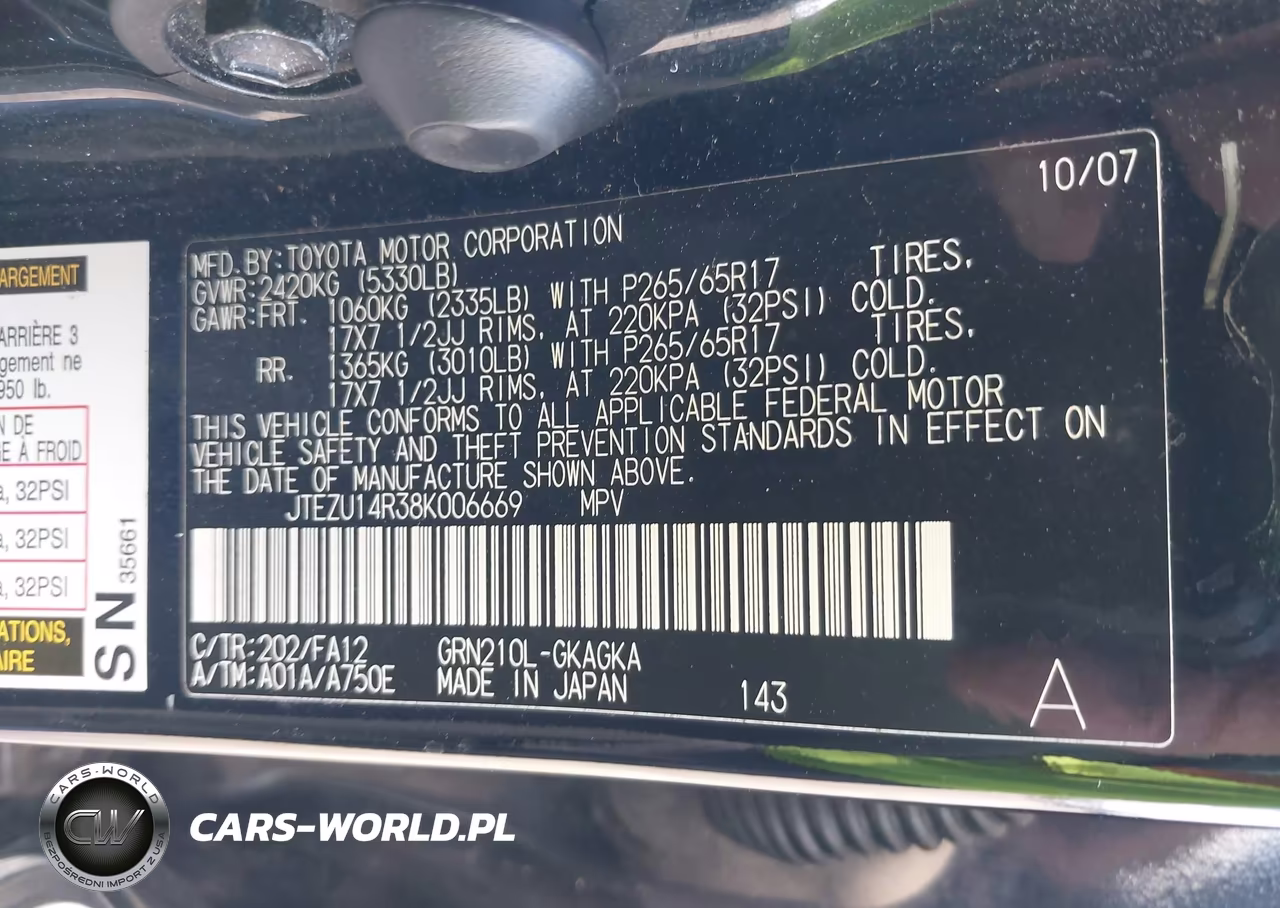2008 Toyota 4Runner Sr5 V6 VIN:JTEZU14R38K006669 - 9