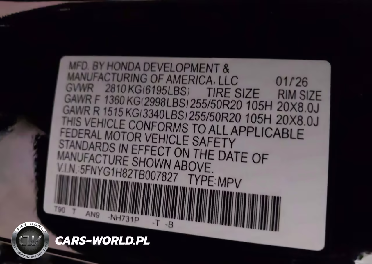 2026 Honda Pilot Elite VIN:5FNYG1H82TB007827 - 9