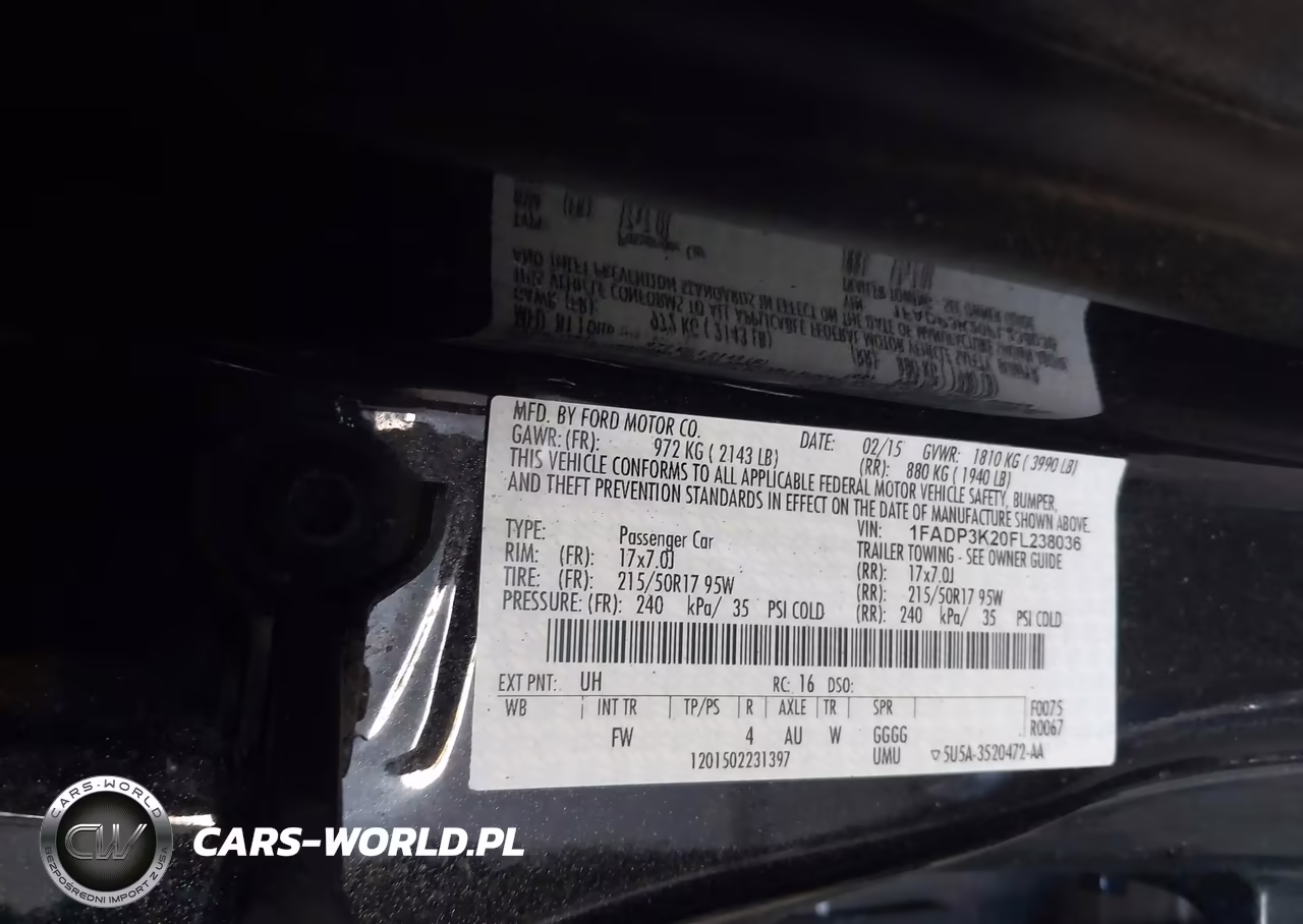2015 Ford Focus Se VIN:1FADP3K20FL238036 - 9