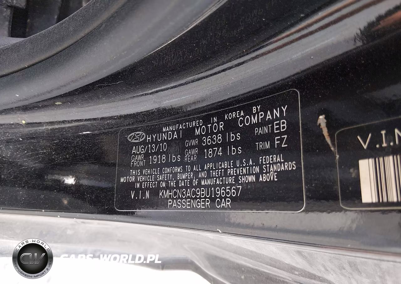 2011 Hyundai Accent Se VIN:KMHCN3AC9BU196567 - 9