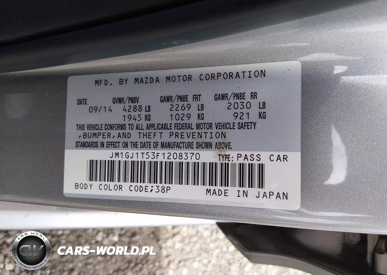 2015 Mazda Mazda6 I Touring VIN:JM1GJ1T53F1208370 - 9