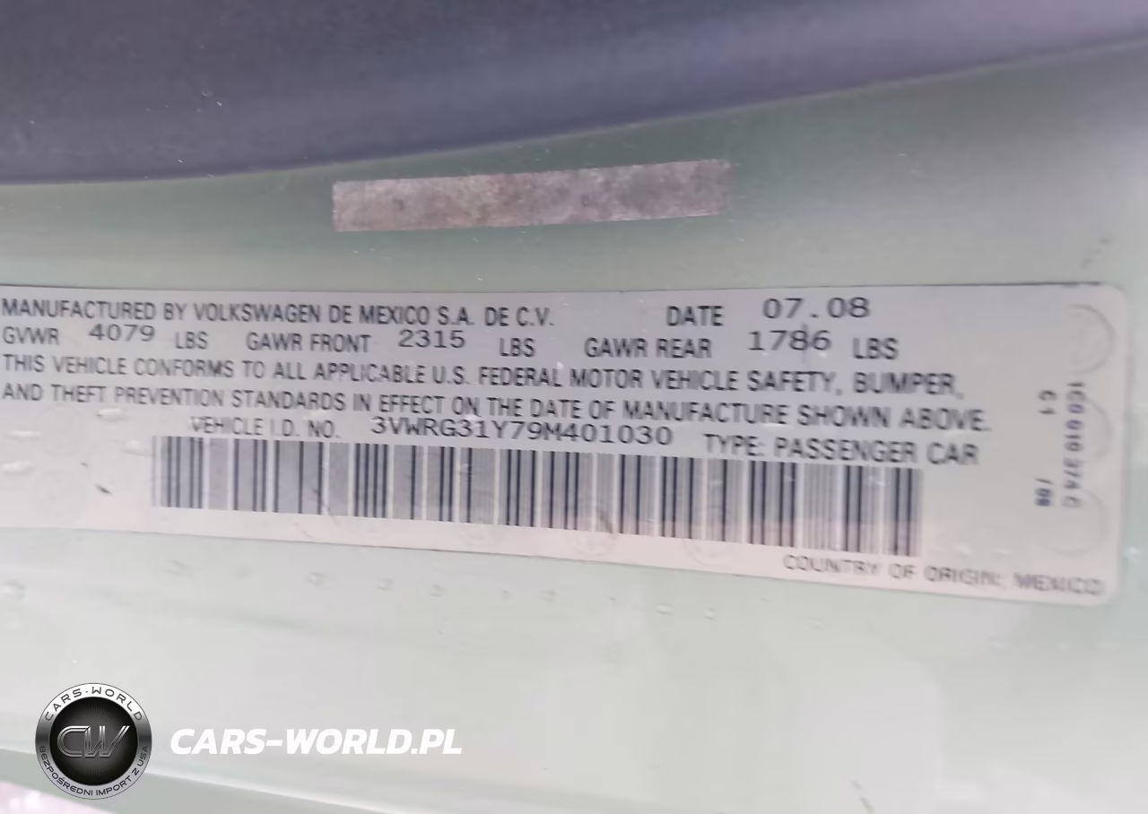 2009 Volkswagen New Beetle 2.5L VIN:3VWRG31Y79M401030 - 9