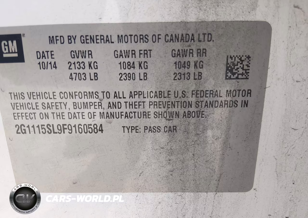 2015 Chevrolet Impala 1Lt VIN:2G1115SL9F9160584 - 9