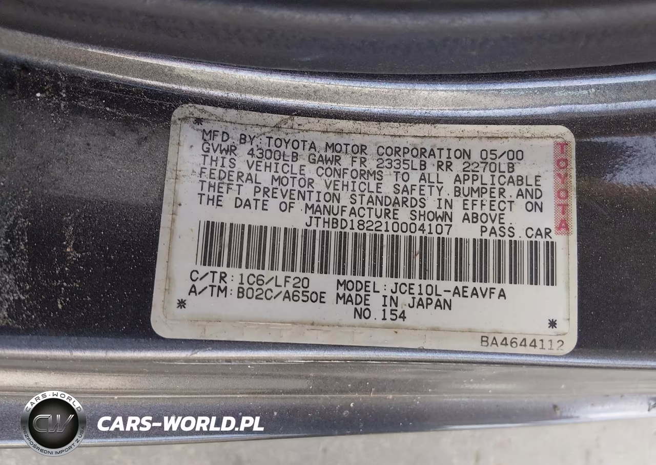 2001 Lexus Is 300 VIN:JTHBD182210004107 - 9