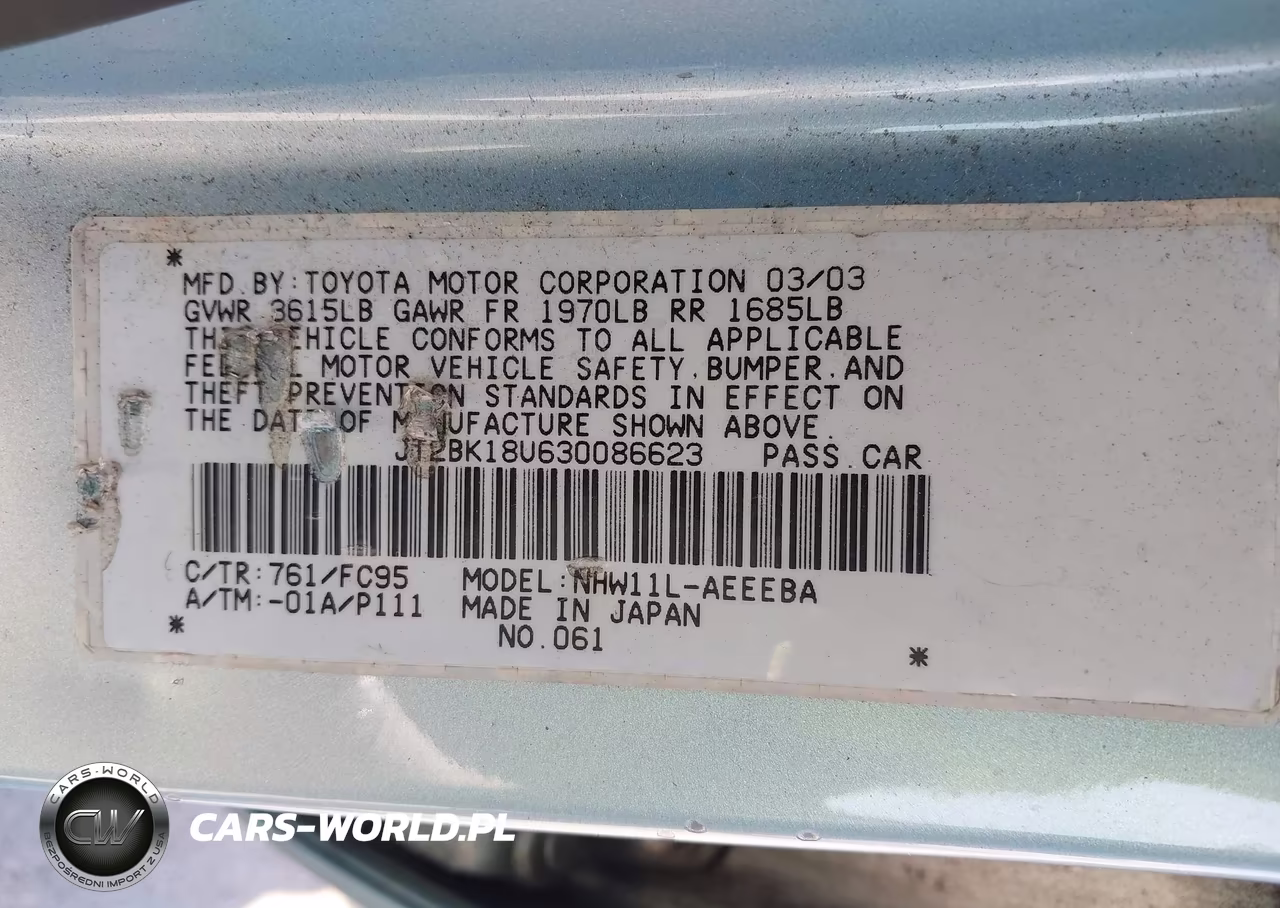 2003 Toyota Prius VIN:JT2BK18U630086623 - 9