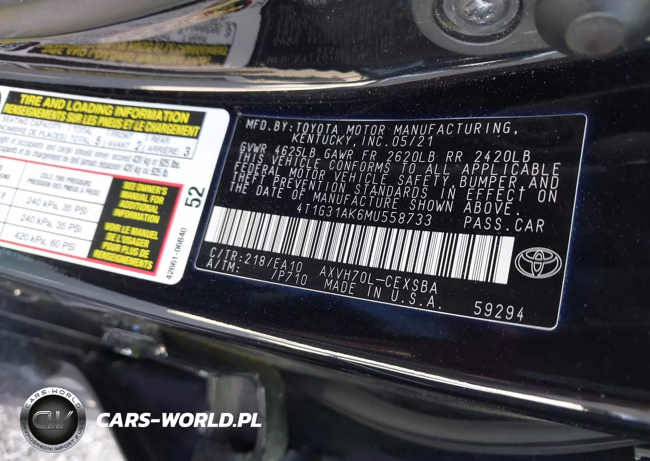 2021 Toyota Camry Se Hybrid VIN:4T1G31AK6MU558733 - 9
