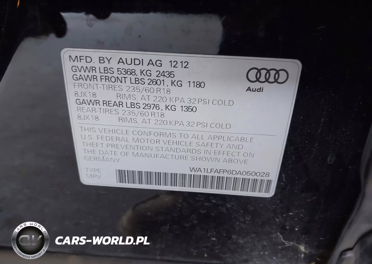 2013 Audi Q5 2.0T Premium VIN:WA1LFAFP6DA050028 - 9