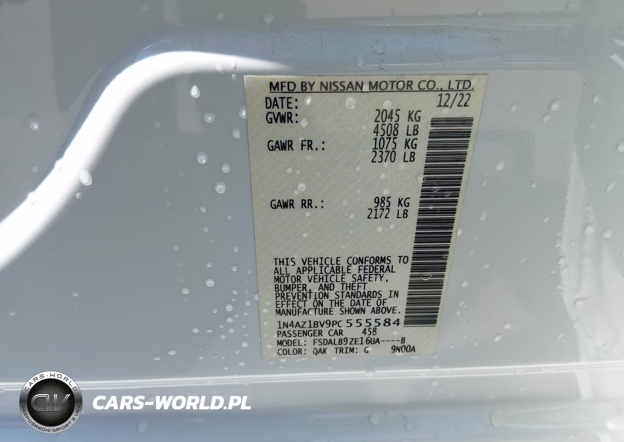 2023 Nissan Leaf S 40 Kwh VIN:1N4AZ1BV9PC555584 - 9
