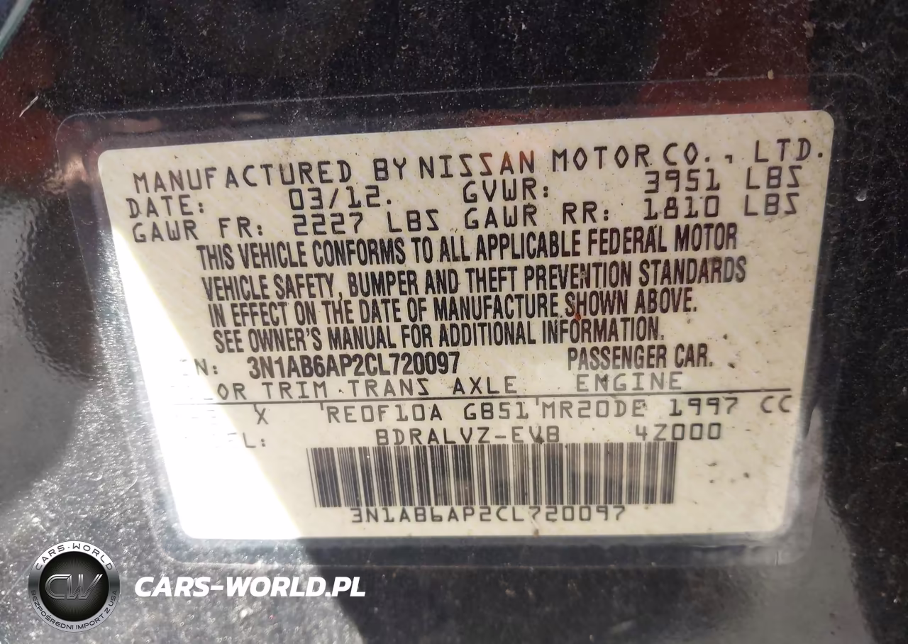 2012 Nissan Sentra 2.0 Sl VIN:3N1AB6AP2CL720097 - 9