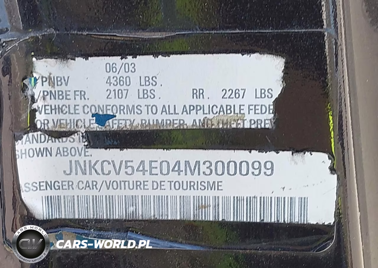 2004 Infiniti G35 VIN:JNKCV54E04M300099 - 9