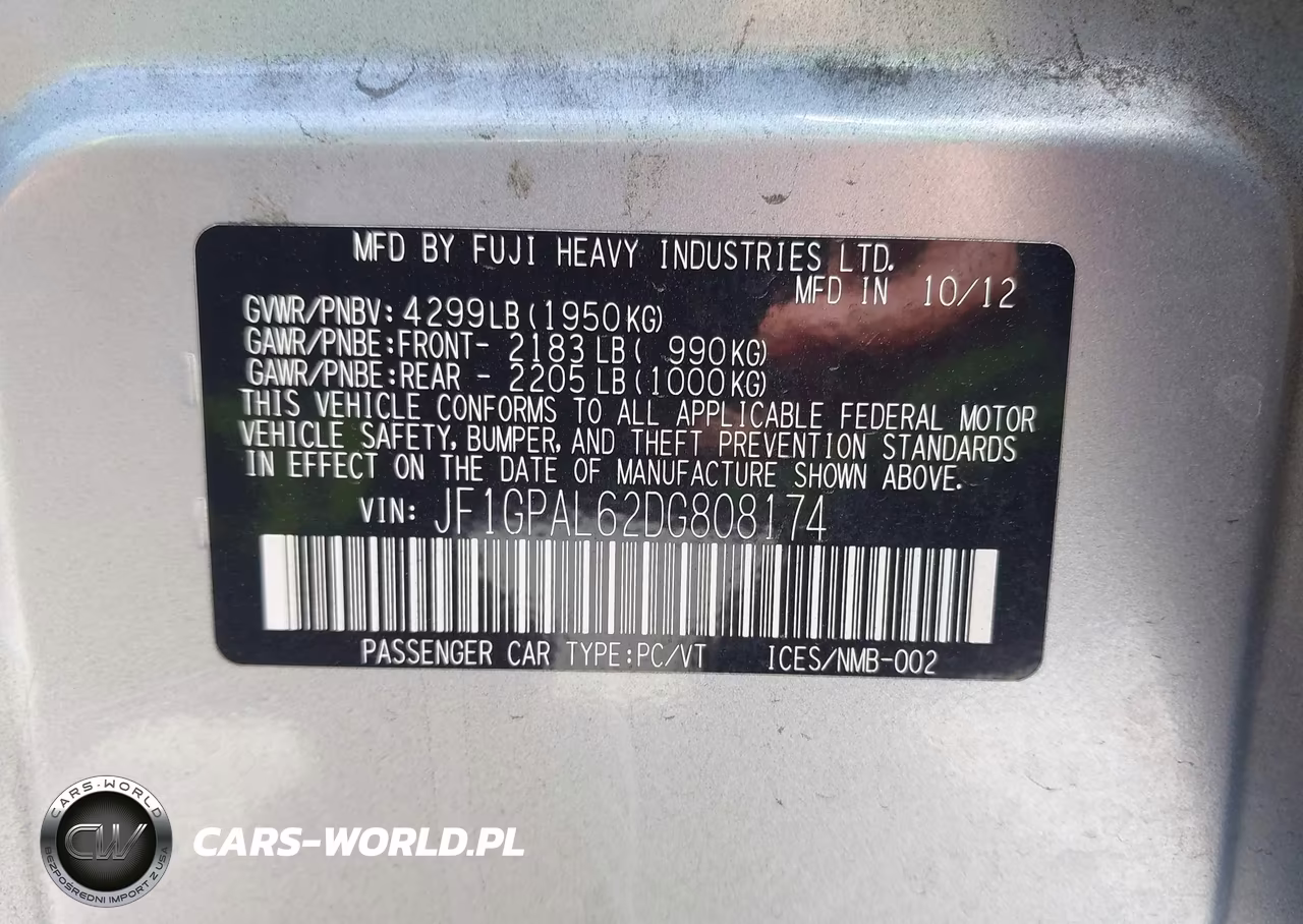 2013 Subaru Impreza 2.0I Sport Premium VIN:JF1GPAL62DG808174 - 9