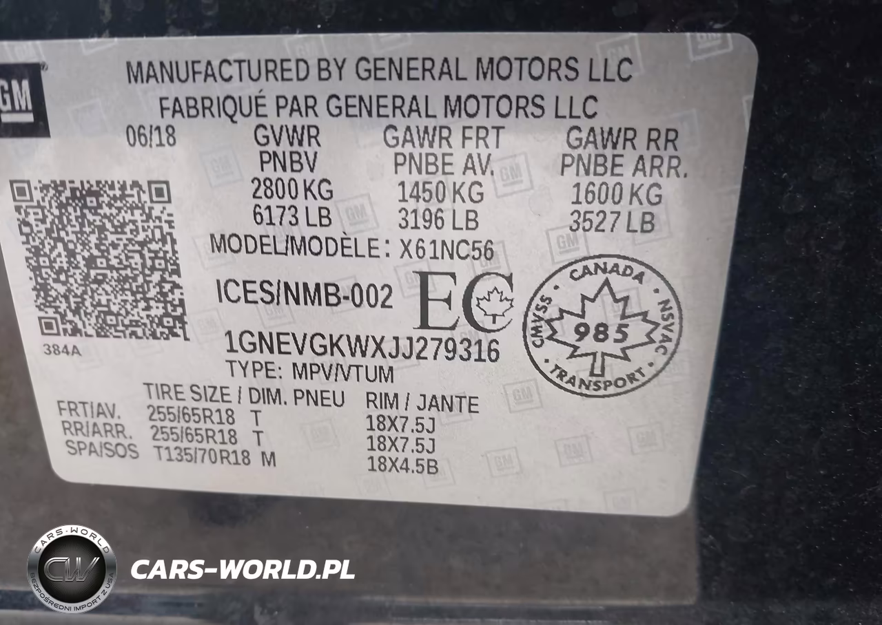 2018 Chevrolet Traverse Lt Cloth VIN:1GNEVGKWXJJ279316 - 9