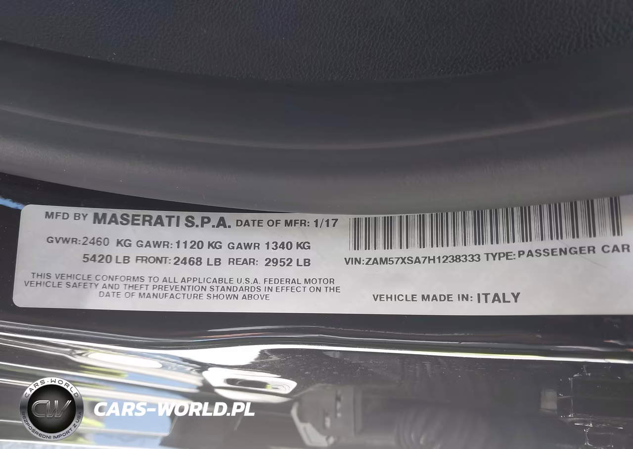 2017 Maserati Ghibli VIN:ZAM57XSA7H1238333 - 9