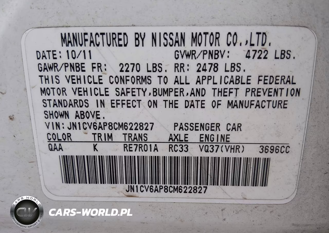 2012 Infiniti G37 Journey VIN:JN1CV6AP8CM622827 - 9