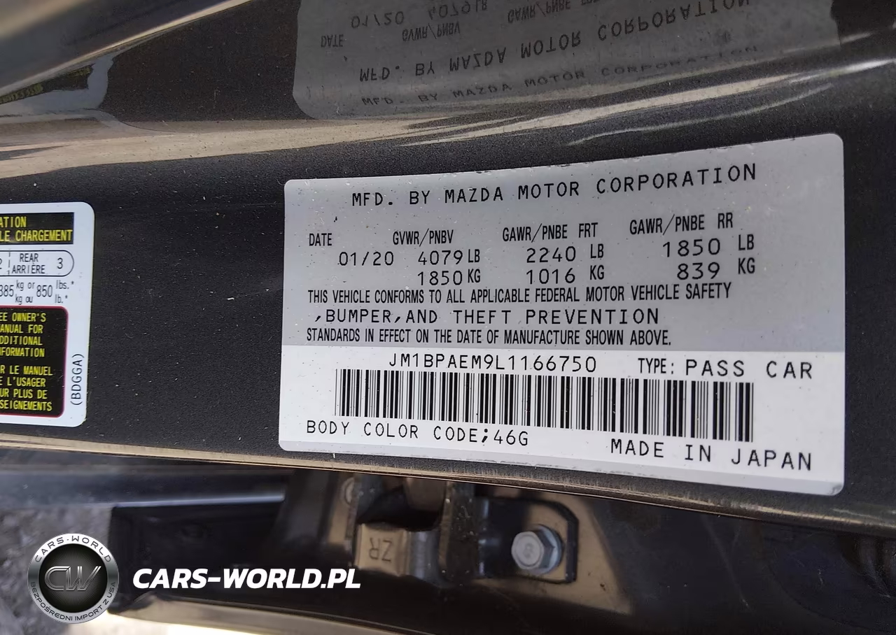 2020 Mazda Mazda3 Premium Package VIN:JM1BPAEM9L1166750 - 9
