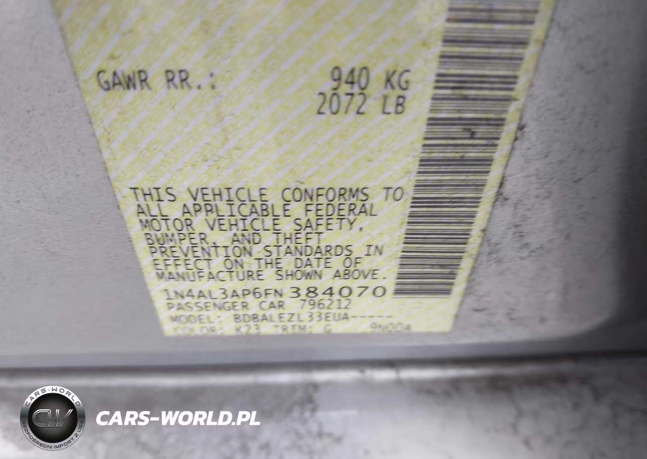 2015 Nissan Altima 2.5-2.5 S-2.5 Sl-2.5 Sv VIN:1N4AL3AP6FN384070 - 9