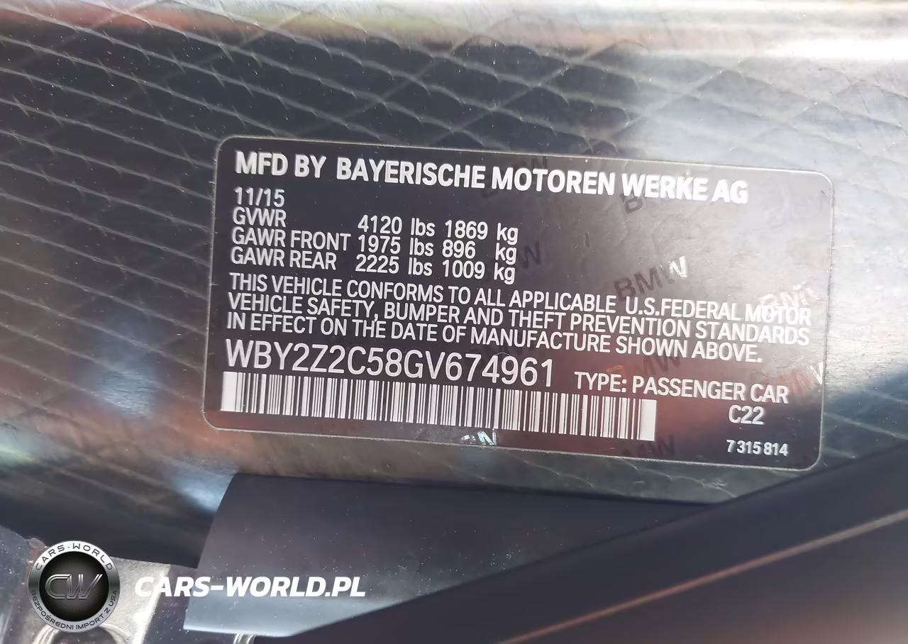 2016 BMW I8 VIN:WBY2Z2C58GV674961 - 9