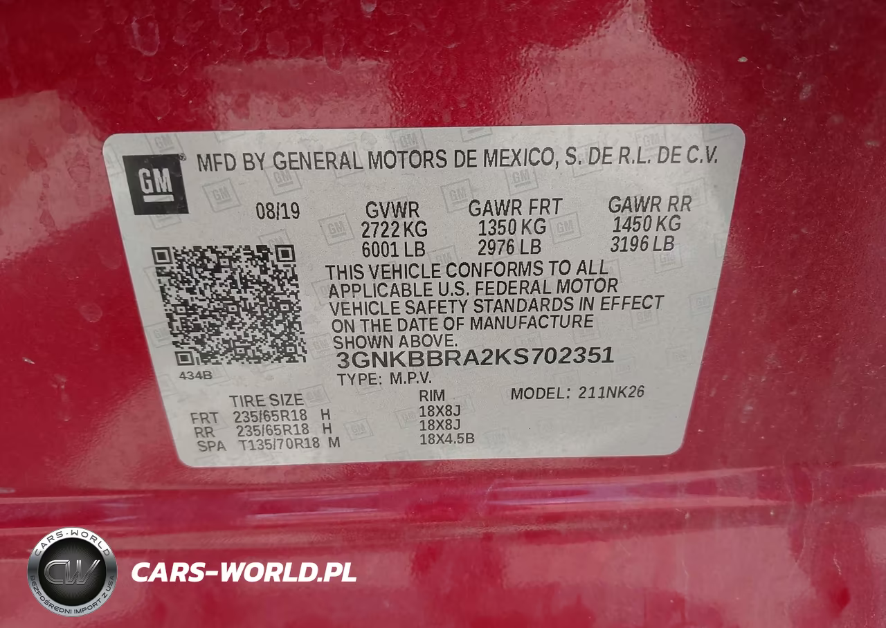 2019 Chevrolet Blazer VIN:3GNKBBRA2KS702351 - 9