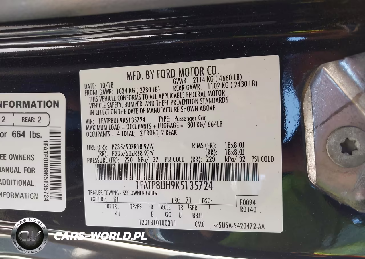 2019 Ford Mustang Ecoboost-Ecoboost Premium VIN:1FATP8UH9K5135724 - 9