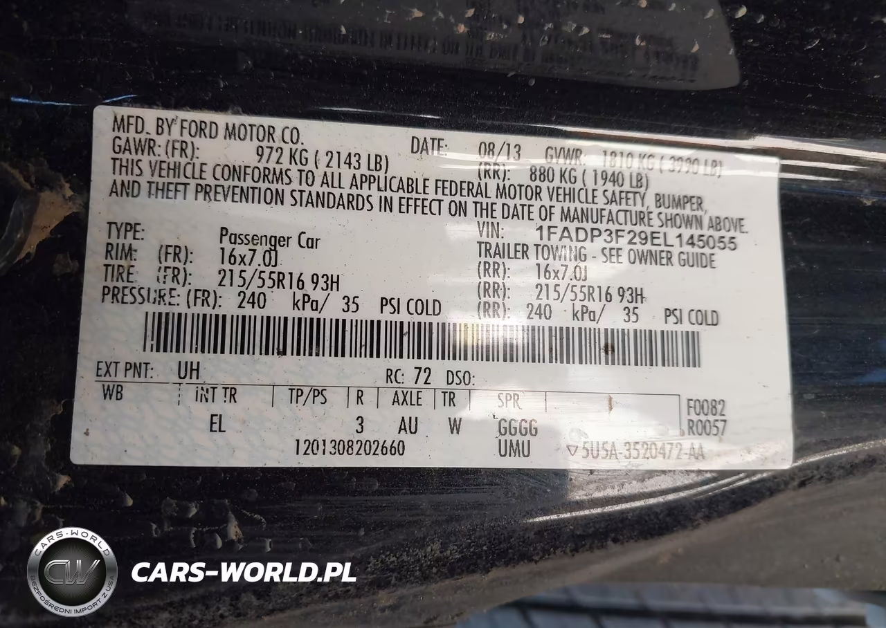 2014 Ford Focus Se VIN:1FADP3F29EL145055 - 9