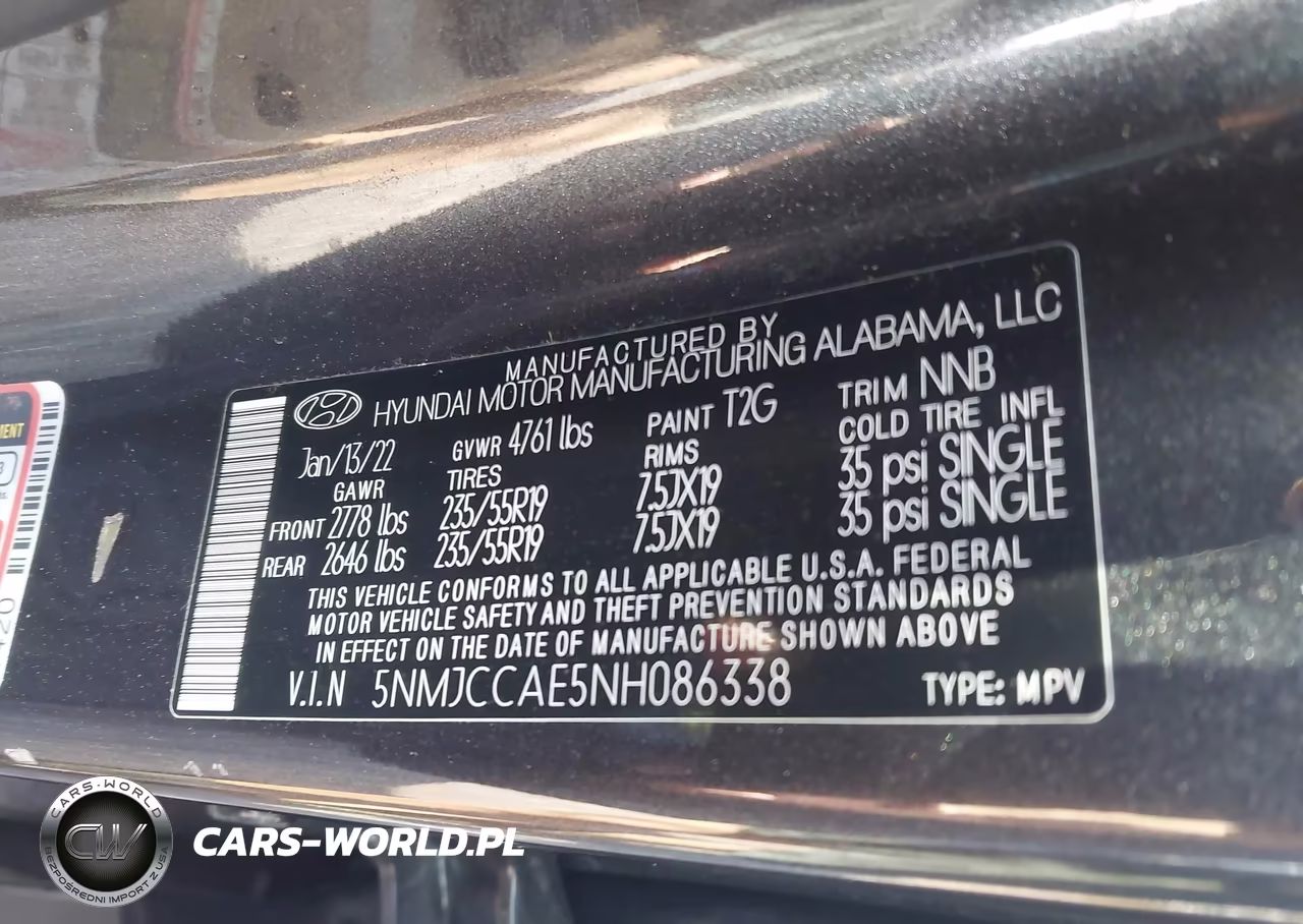 2022 Hyundai Tucson Sel VIN:5NMJCCAE5NH086338 - 9