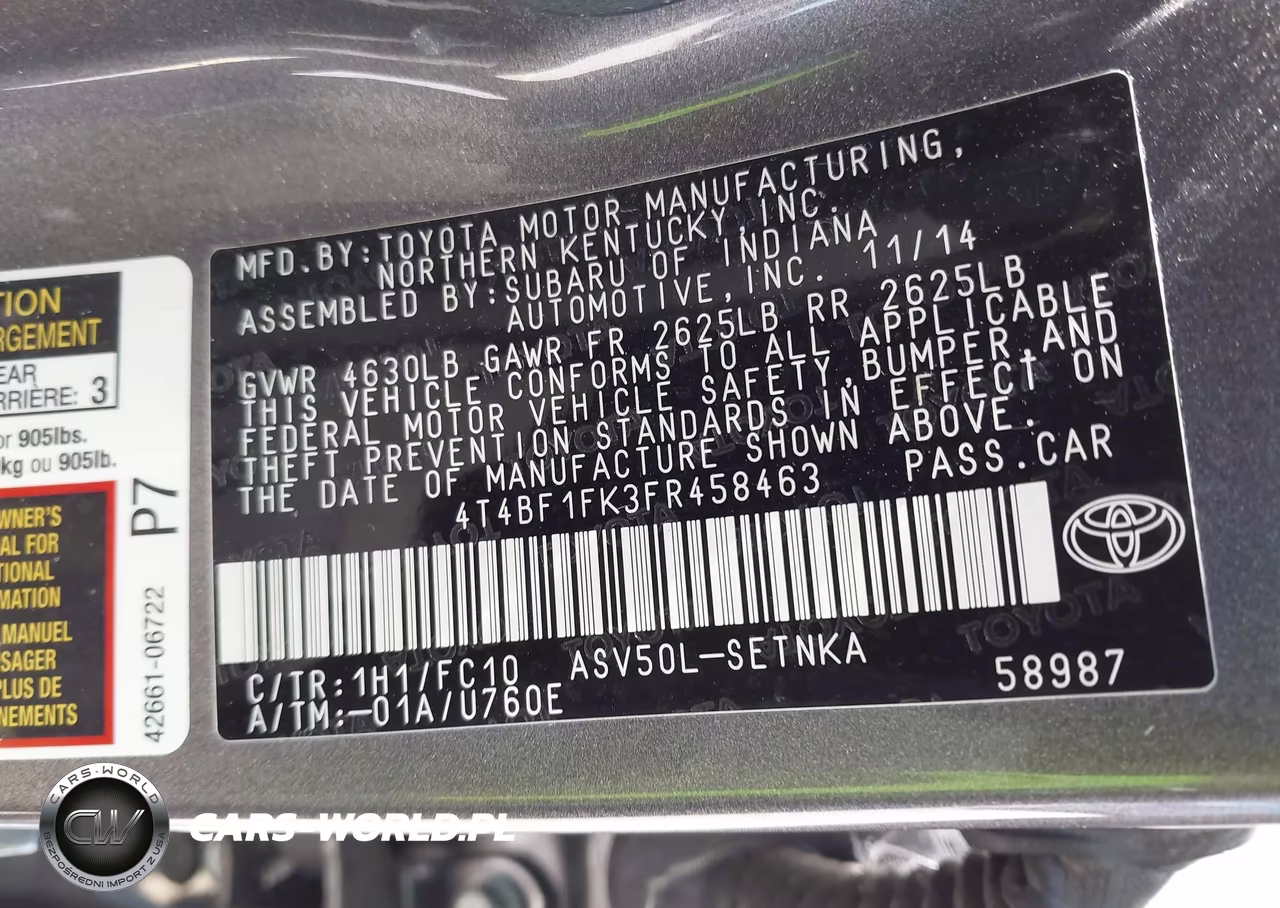 2015 Toyota Camry Le VIN:4T4BF1FK3FR458463 - 9