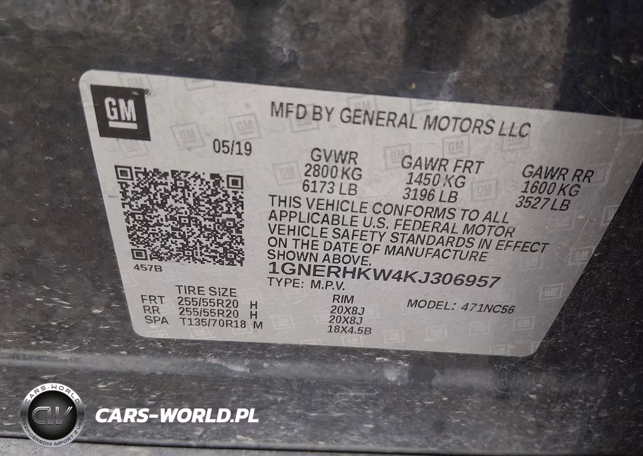 2019 Chevrolet Traverse 3Lt VIN:1GNERHKW4KJ306957 - 9