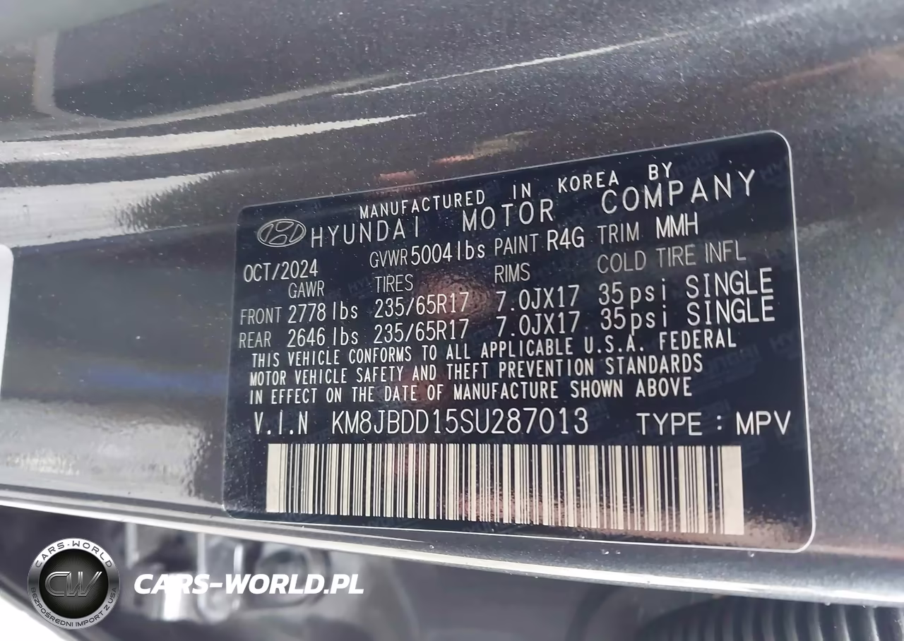 2025 Hyundai Tucson Hybrid Blue VIN:KM8JBDD15SU287013 - 9