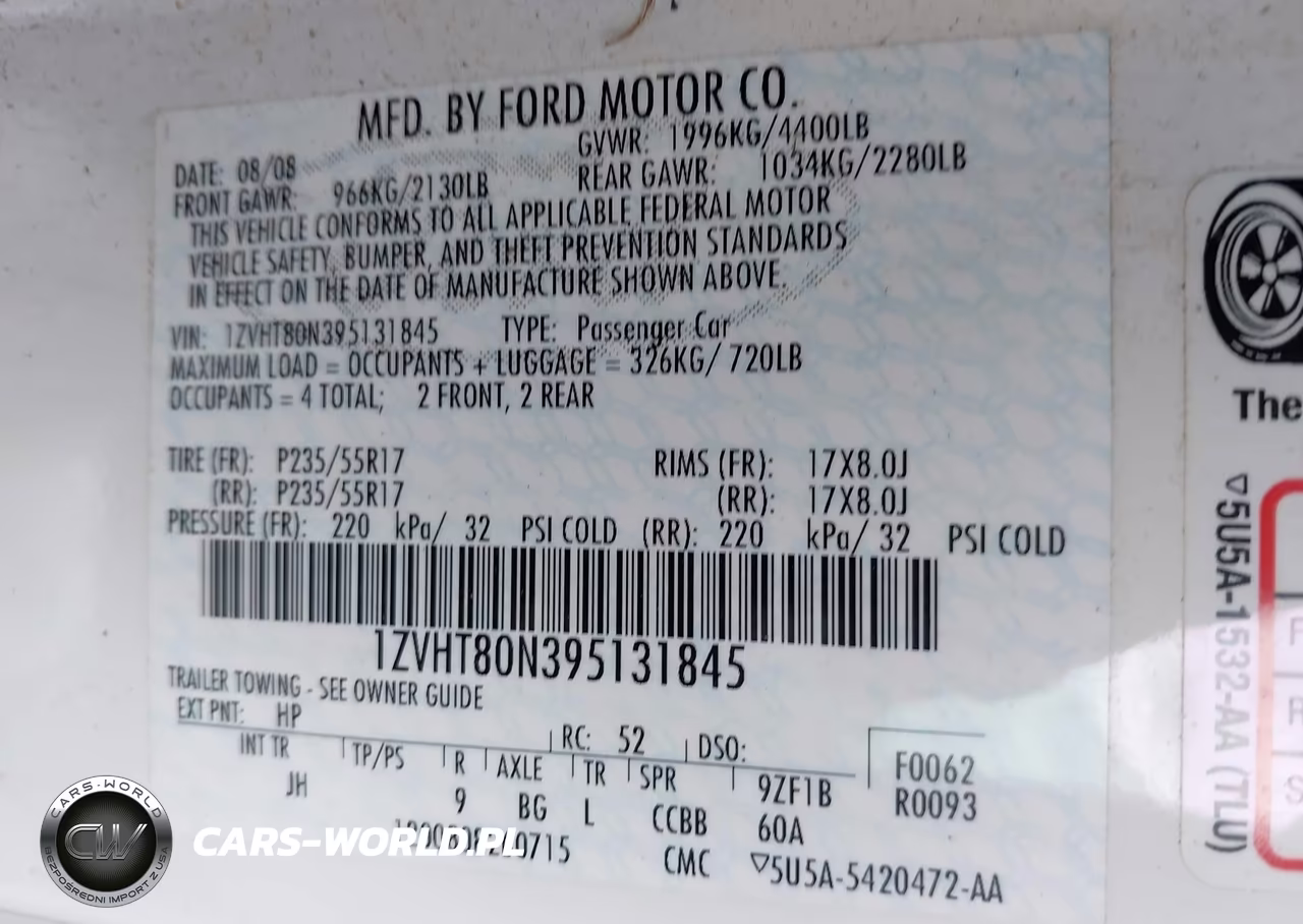 2009 Ford Mustang V6-V6 Premium VIN:1ZVHT80N395131845 - 9