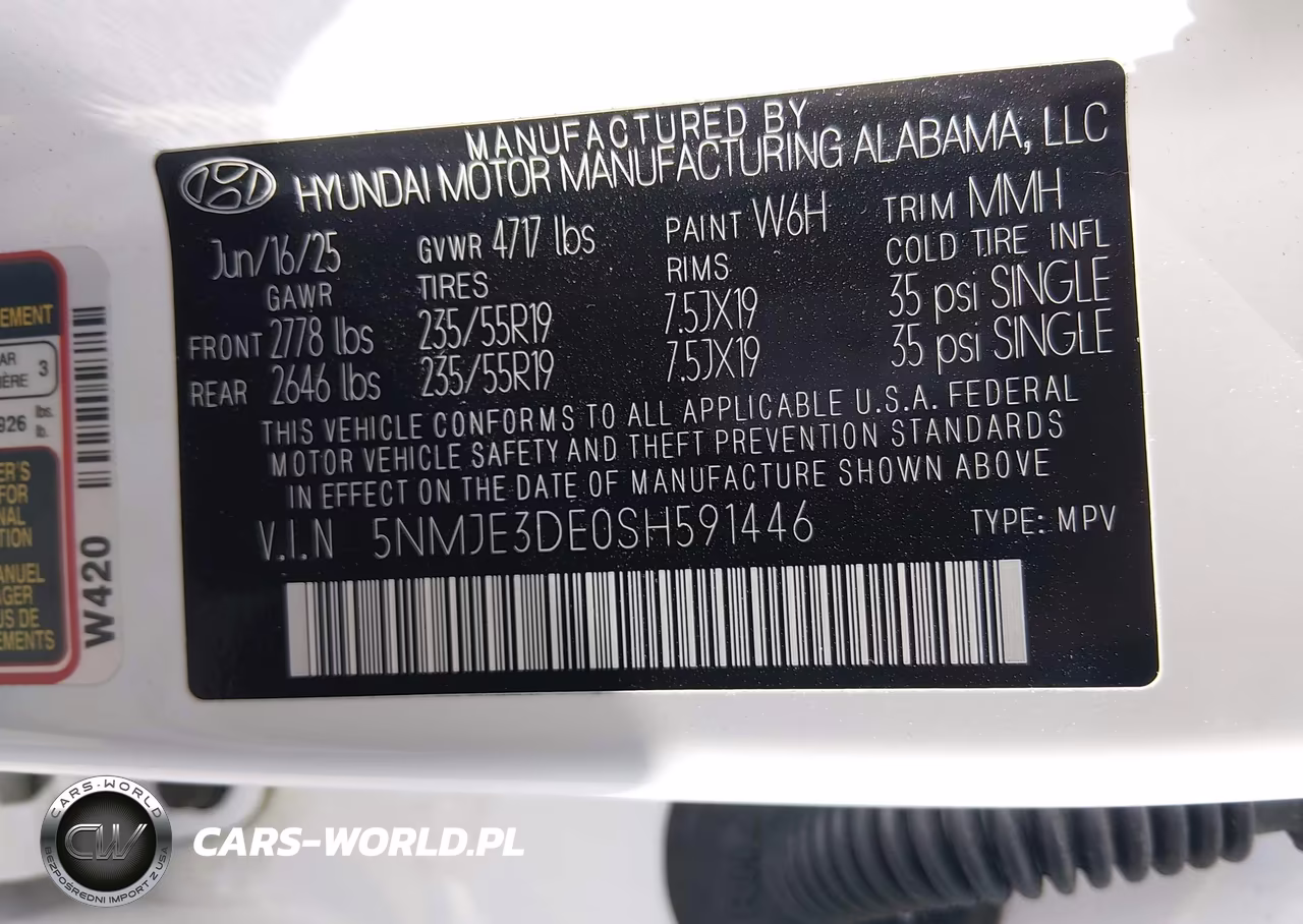 2025 Hyundai Tucson Limited VIN:5NMJE3DE0SH591446 - 9