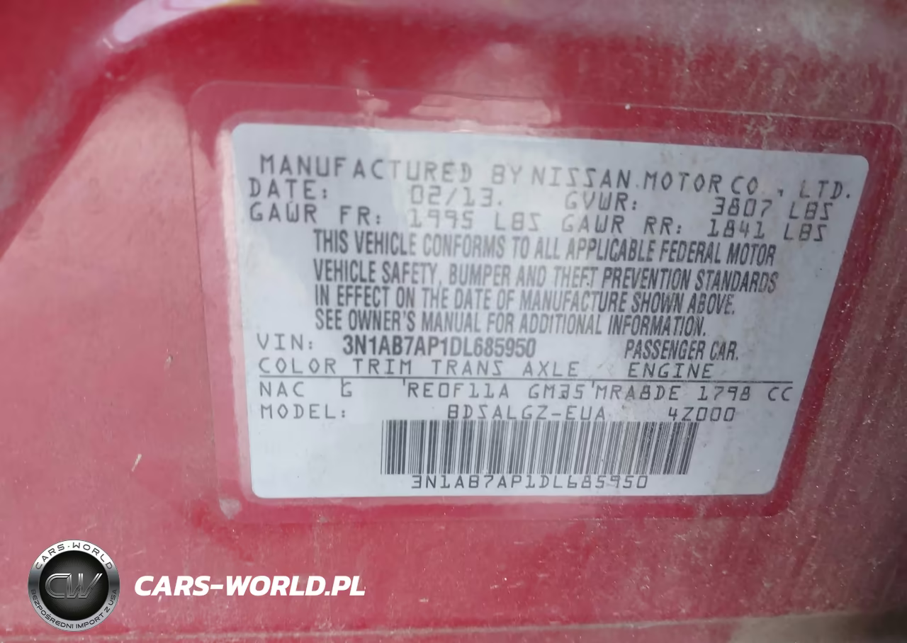 2013 Nissan Sentra Sl VIN:3N1AB7AP1DL685950 - 9