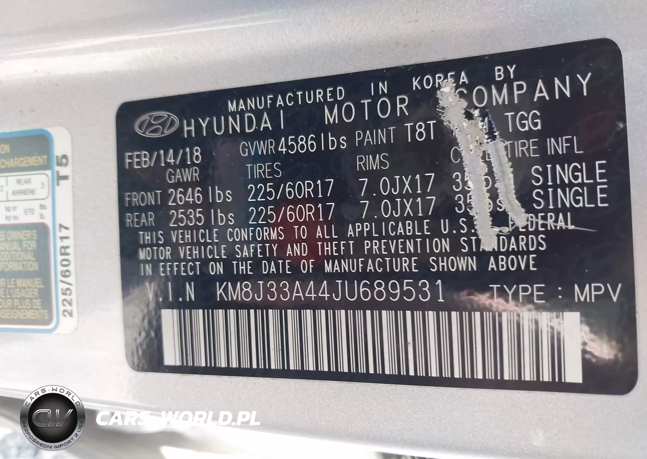 2018 Hyundai Tucson Sel VIN:KM8J33A44JU689531 - 9