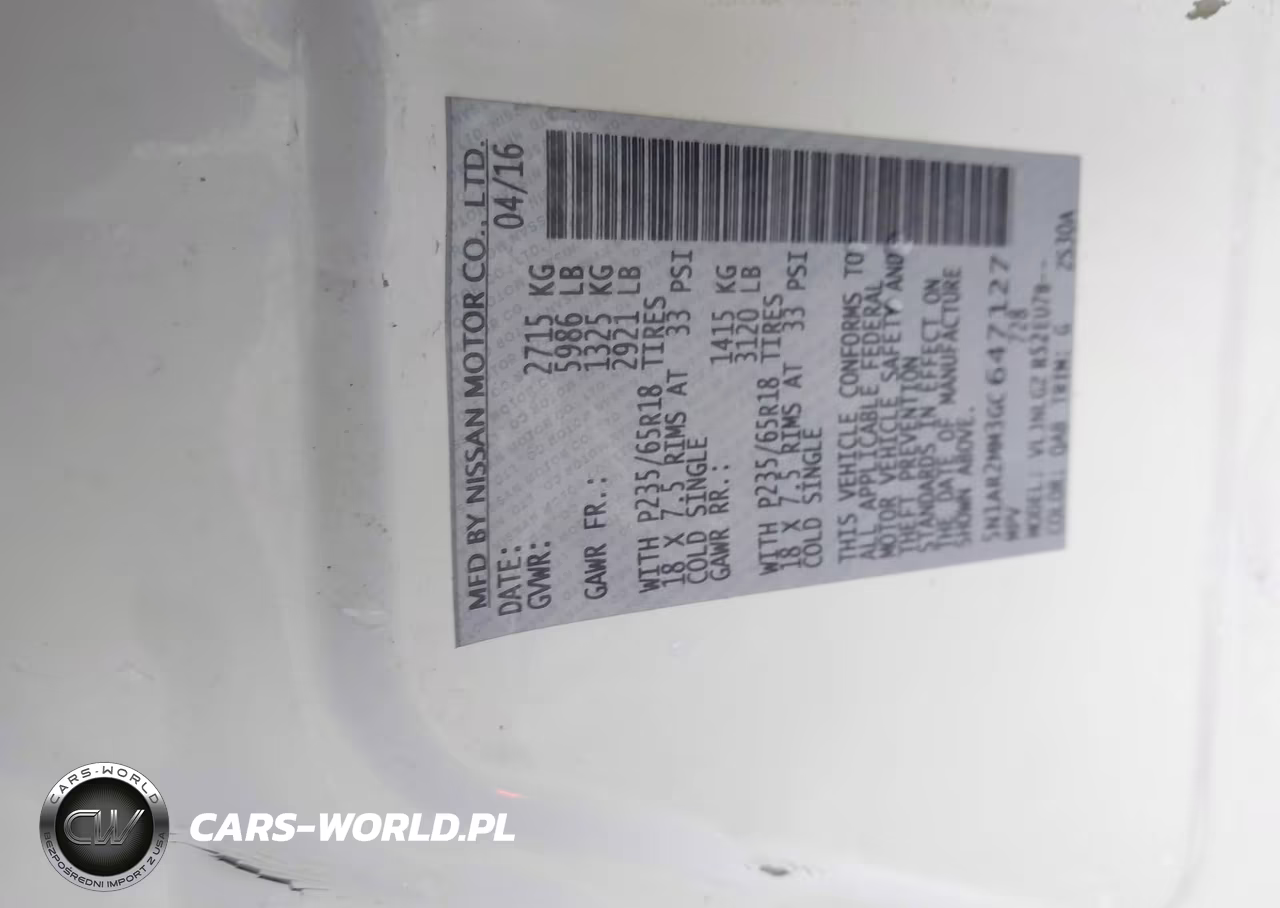 2016 Nissan Pathfinder Sl VIN:5N1AR2MM3GC647127 - 9