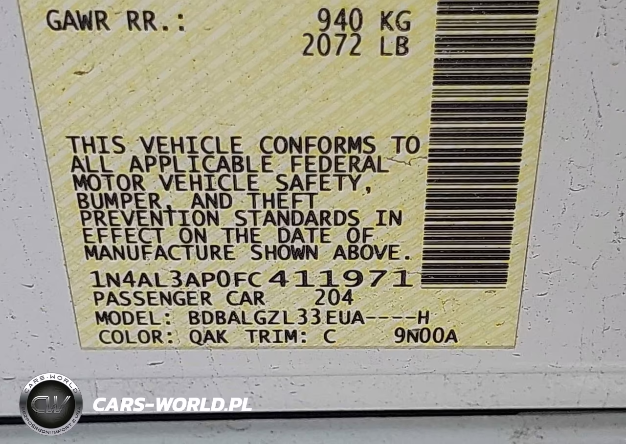 2015 Nissan Altima 2.5 S VIN:1N4AL3AP0FC411971 - 9