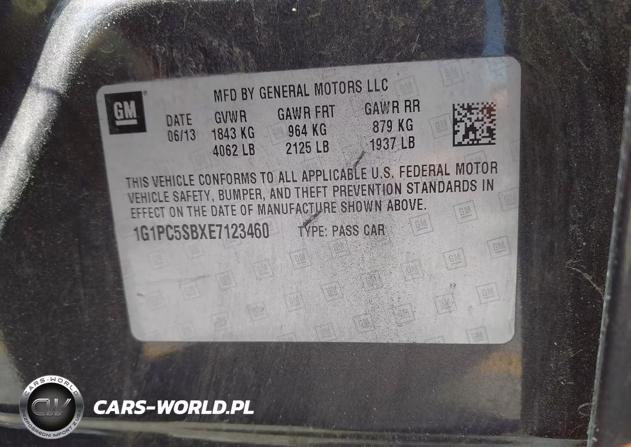 2014 Chevrolet Cruze 1Lt Auto VIN:1G1PC5SBXE7123460 - 9