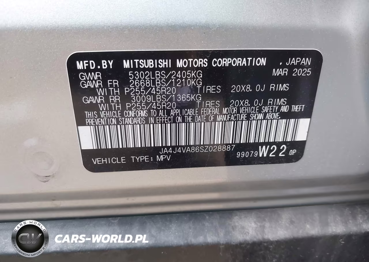 2025 Mitsubishi Outlander Se 2.5 S-Awc-Trail Edition S-Awc VIN:JA4J4VA86SZ028887 - 9