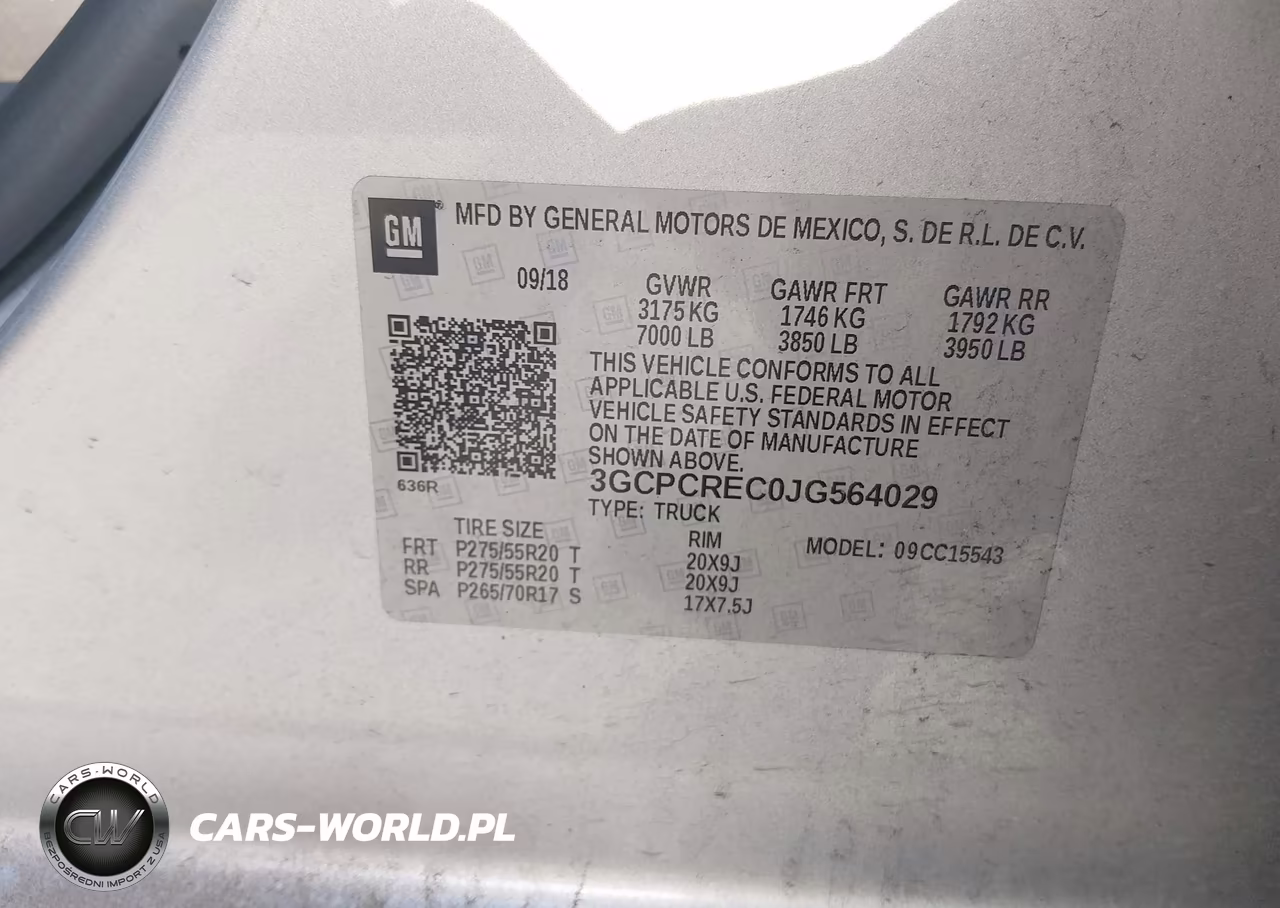 2018 Chevrolet Silverado 1500 Lt VIN:3GCPCREC0JG564029 - 9