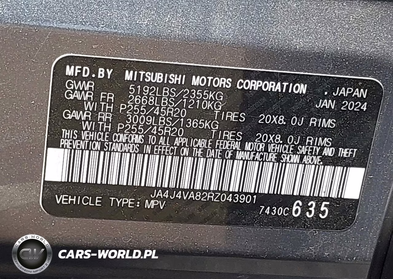 2024 Mitsubishi Outlander Se 2.5 S-Awc-Se Black Edition S-Awc-Se Black Edition W-Pano Roof S-Awc-Se Ralliart S-Awc VIN:JA4J4VA82RZ043901 - 9