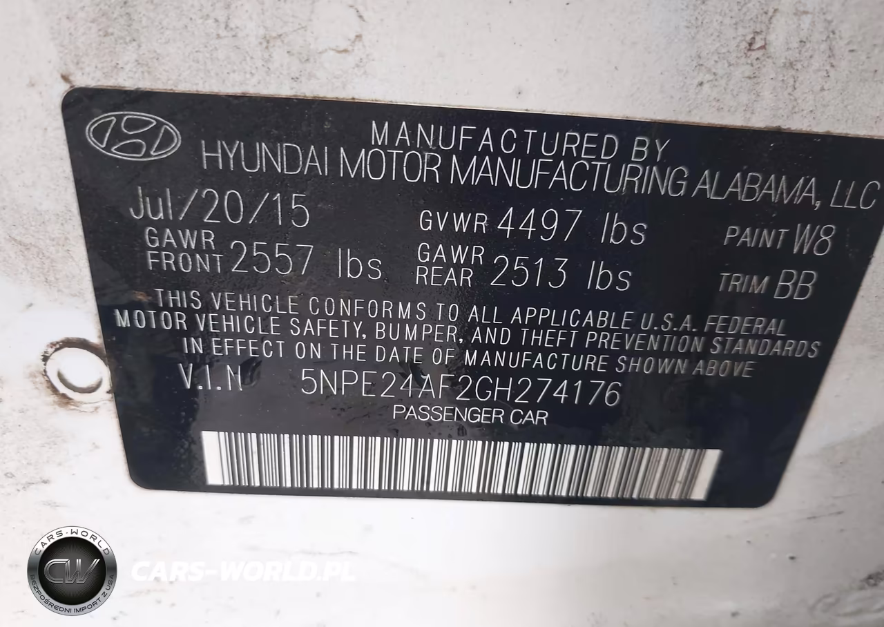 2016 Hyundai Sonata Se VIN:5NPE24AF2GH274176 - 9