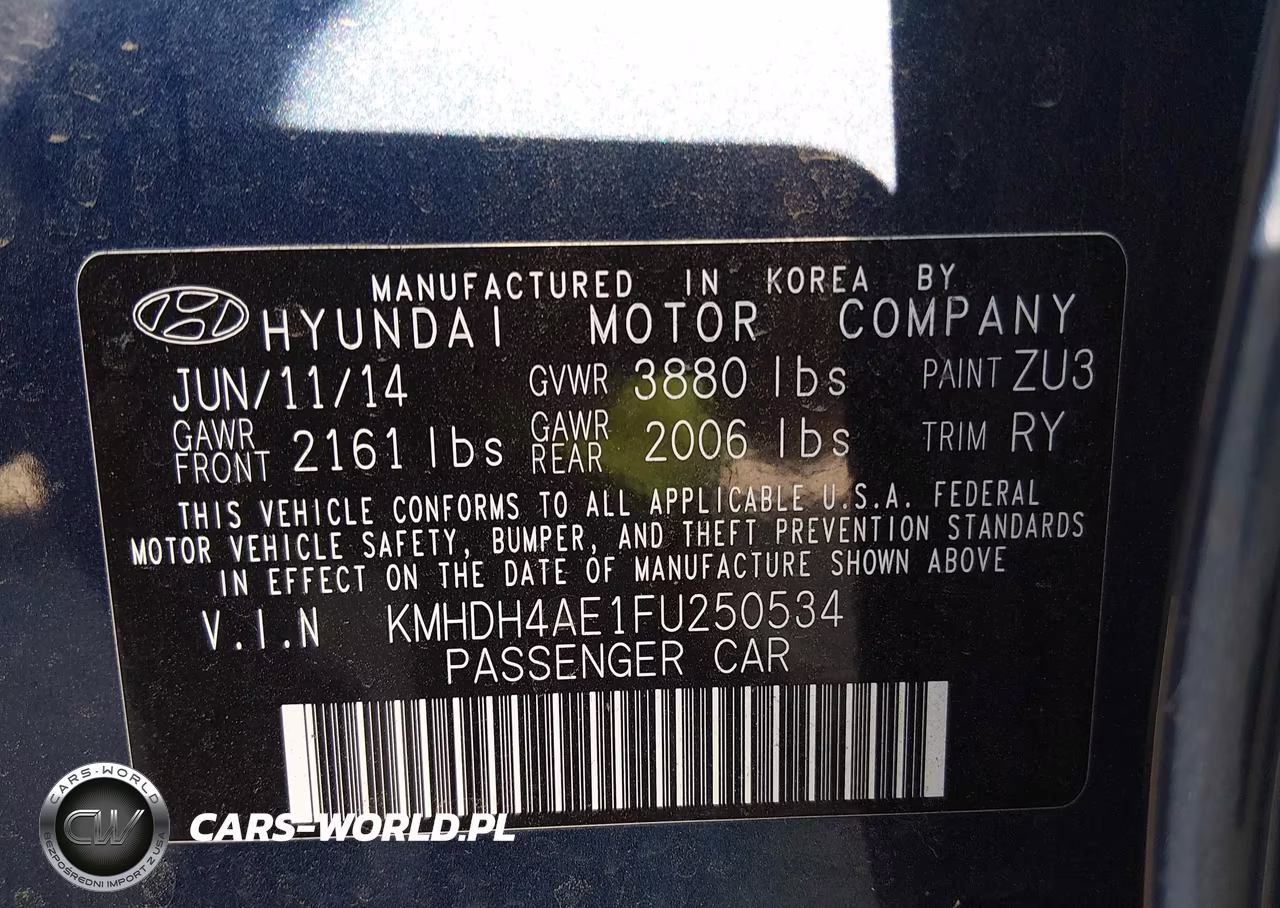 2015 Hyundai Elantra Se VIN:KMHDH4AE1FU250534 - 9