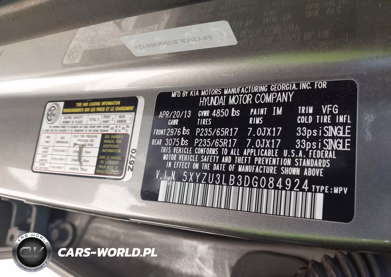 2013 Hyundai Santa Fe Sport VIN:5XYZU3LB3DG084924 - 9