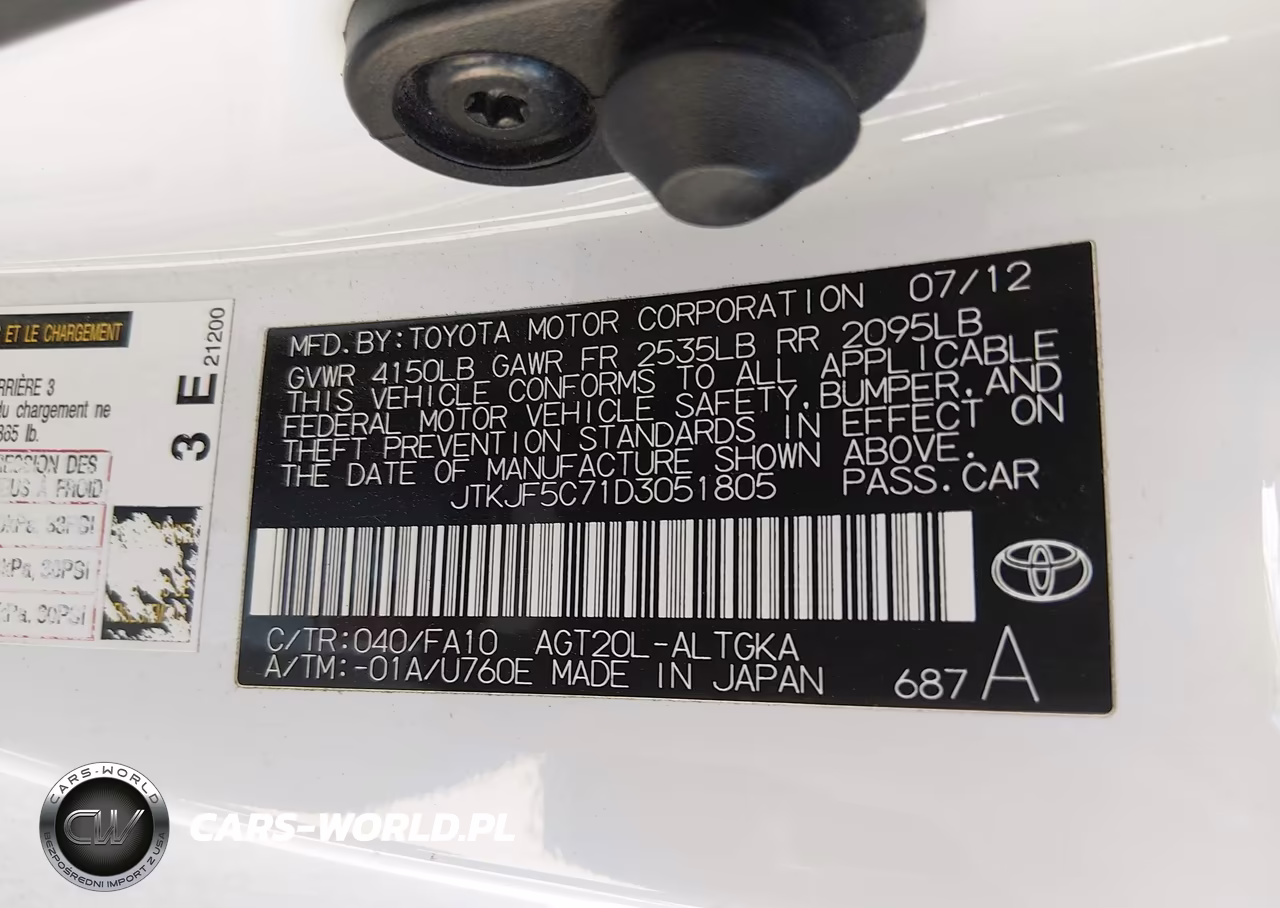 2013 Scion Tc VIN:JTKJF5C71D3051805 - 9