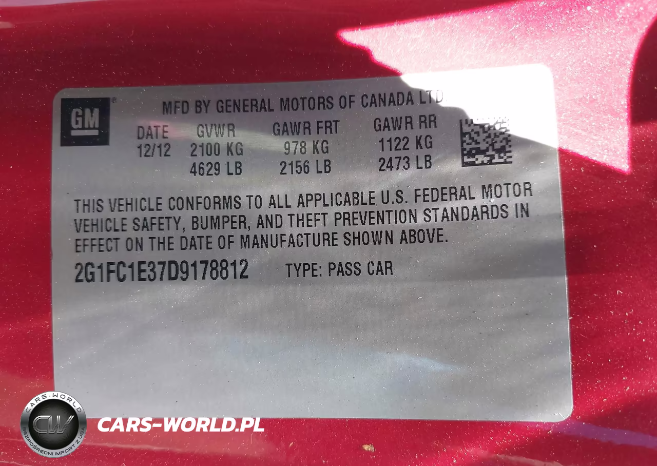 2013 Chevrolet Camaro 2Lt VIN:2G1FC1E37D9178812 - 9