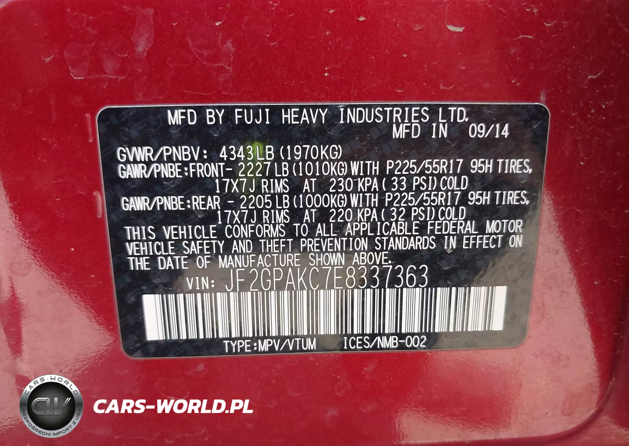 2014 Subaru Xv Crosstrek 2.0I Limited VIN:JF2GPAKC7E8337363 - 9
