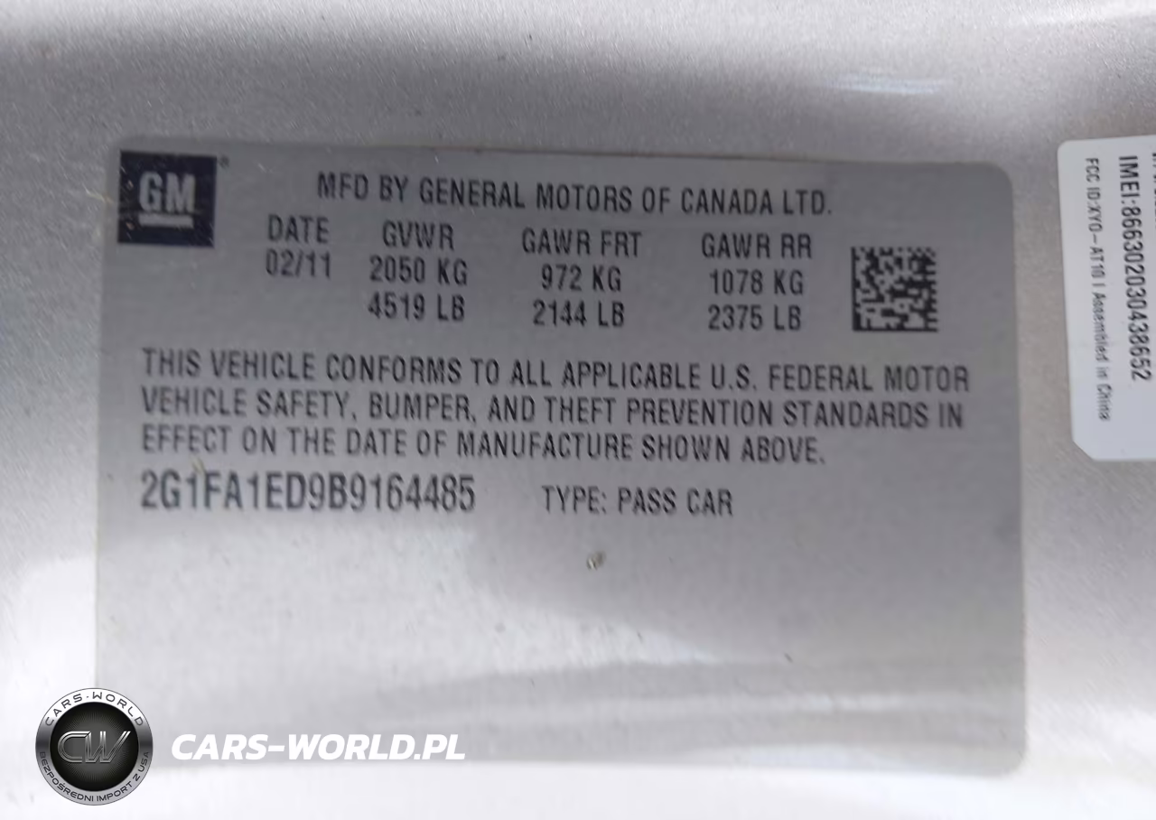 2011 Chevrolet Camaro 2Ls VIN:2G1FA1ED9B9164485 - 9