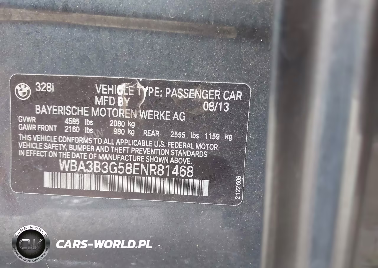 2014 BMW 328I xDrive VIN:WBA3B3G58ENR81468 - 9