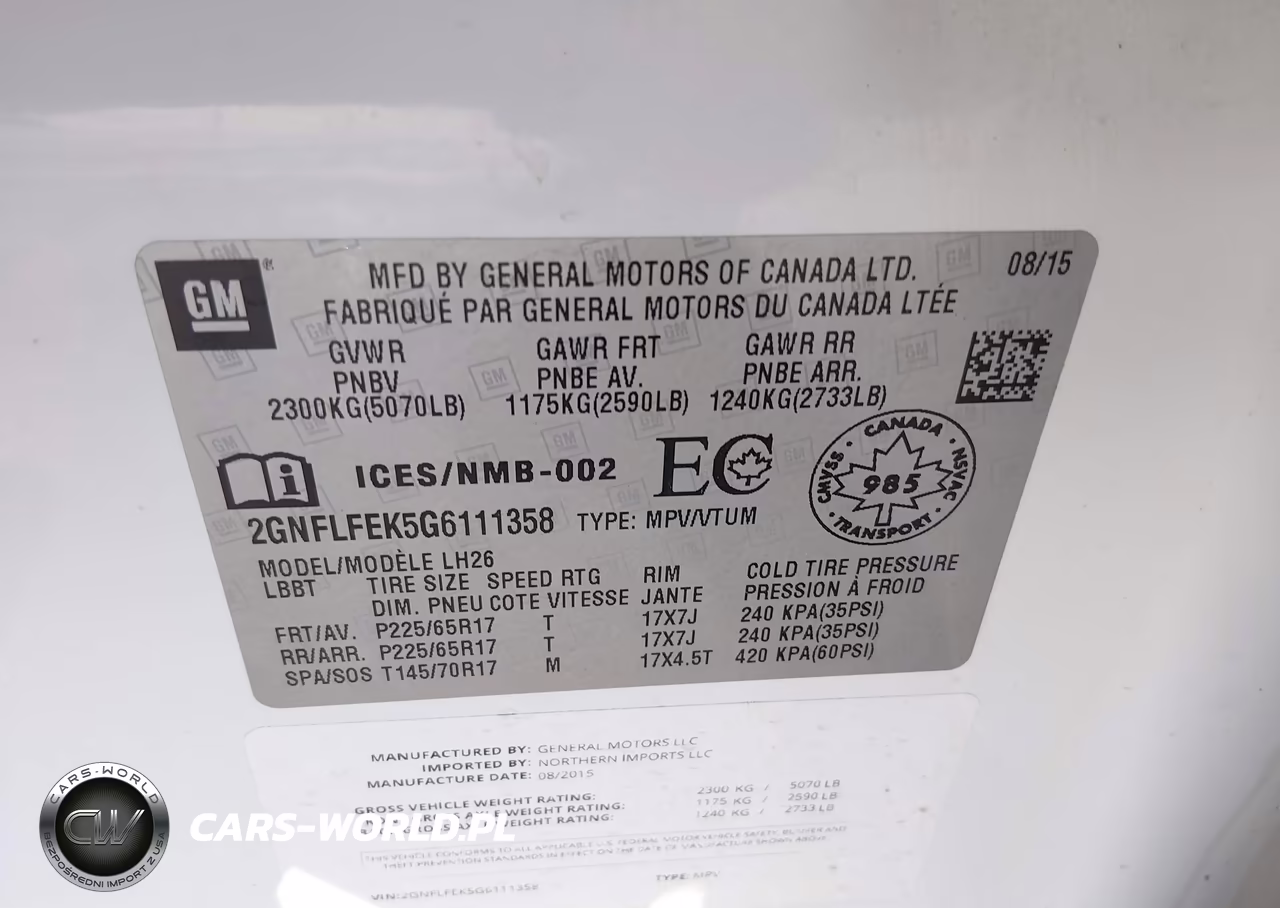 2016 Chevrolet Equinox 1Lt VIN:2GNFLFEK5G6111358 - 9
