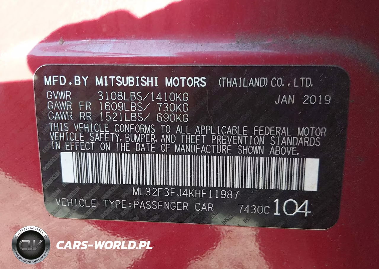 2019 Mitsubishi Mirage G4 Es VIN:ML32F3FJ4KHF11987 - 9