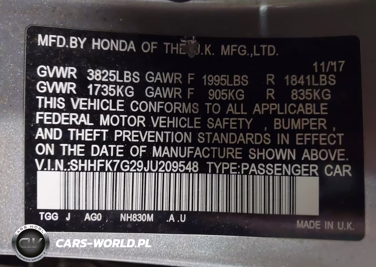 2018 Honda Civic Lx VIN:SHHFK7G29JU209548 - 9